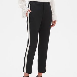 Banana Republic Mid Rise Side White Stripe Pants